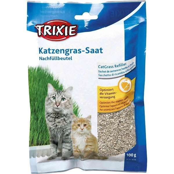 Trixie Katzengras Saat Nachfüllbeutel 100g