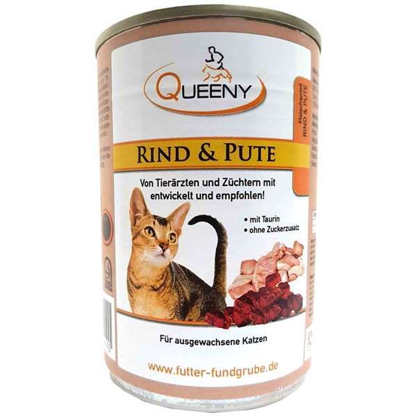 Queeny Fleisch für Katzen Rind & Pute