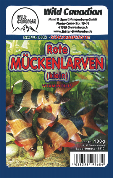 Rote Mückenlarven klein Vitamin plus 100 g Blister