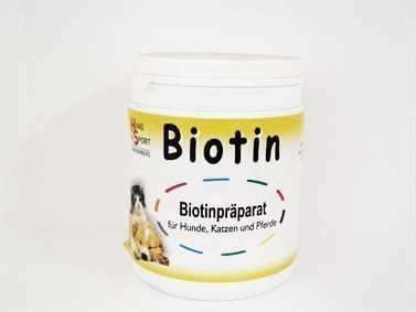 Eine weiße Kunststoffdose mit gelbem Farbverlauf im oberen Bereich. Auf der Vorderseite ist ein Bild von Hund und Katze sowie ein Produktname aufgedruckt.