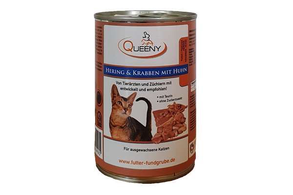Queeny Fleisch für Katzen Hering & Krabben, Huhn