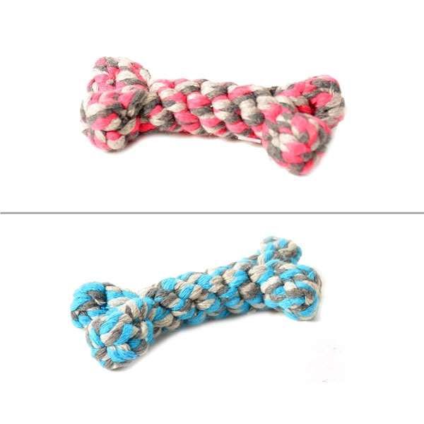 Duvo+ Baumwollseil-Knochen 8 cm blau/rosa