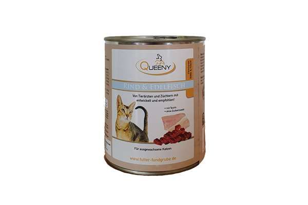 Queeny Fleisch für Katzen Rind & Edelfisch